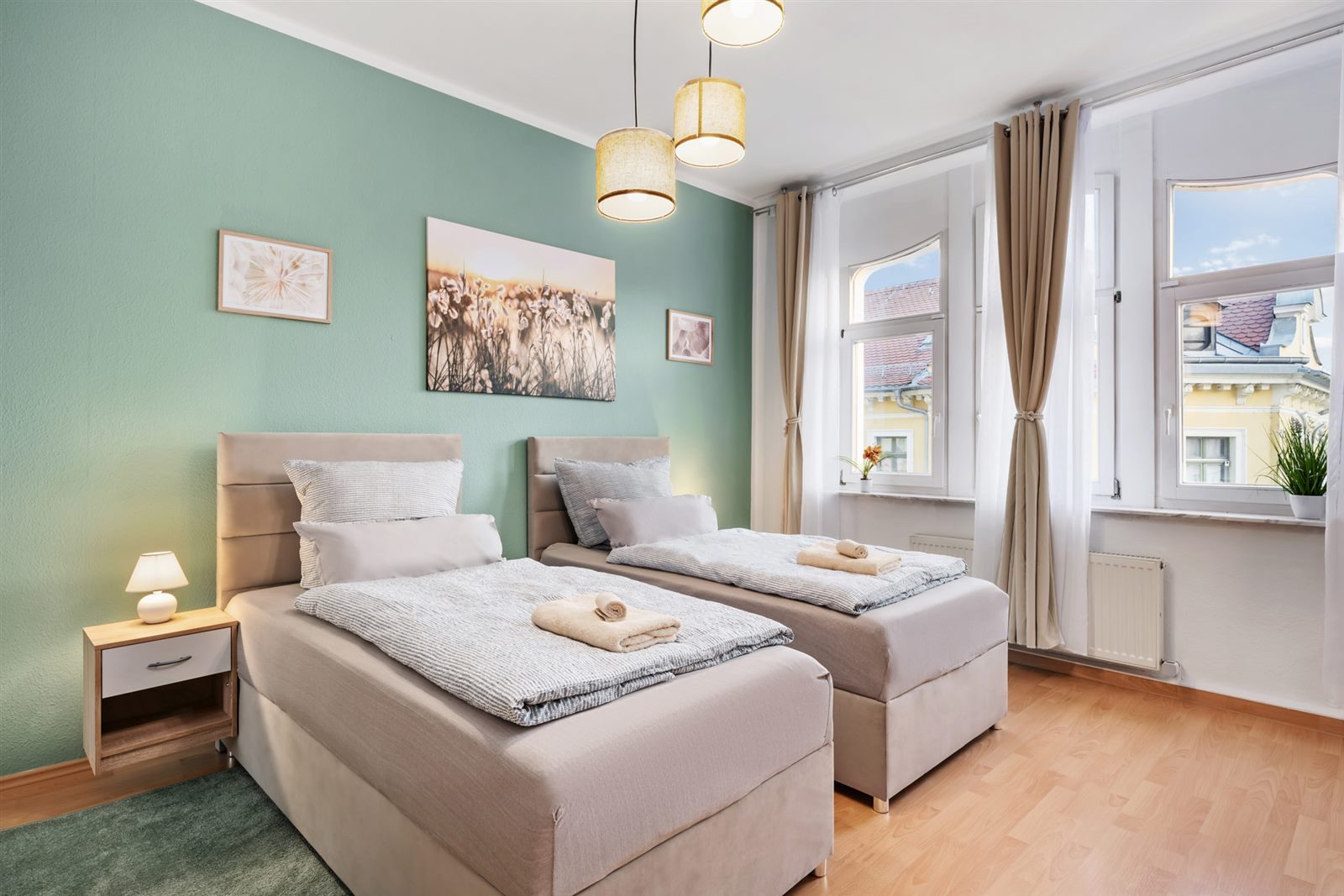 Schlafzimmer mit getrennten Einzelbetten – ideal für Kinder, Freunde oder flexible Schlafwünsche